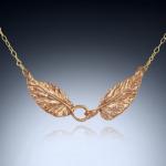 Double Angel Wing Necklace - Copper