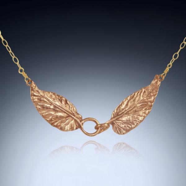 Double Angel Wing Necklace - Copper picture