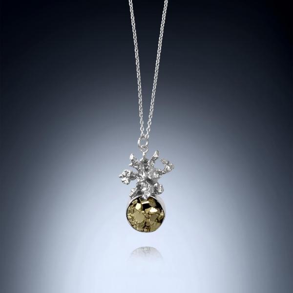 Snowflake Pyrite Necklace - small