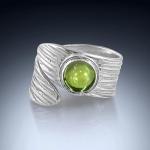 Wrap Ring - Fine Silver - Peridot