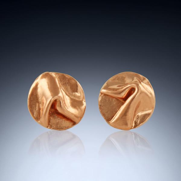 Draped In Love - Copper Stud Earrings