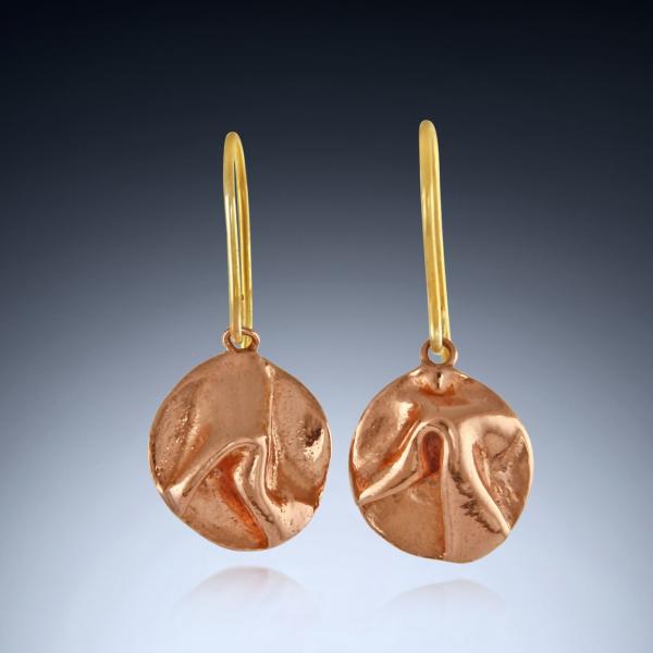 Draped In Love - Copper Coin Earrings