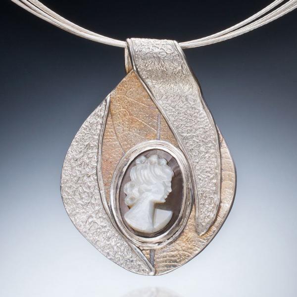 Vintage Cameo Necklace - Leaf Wrap picture