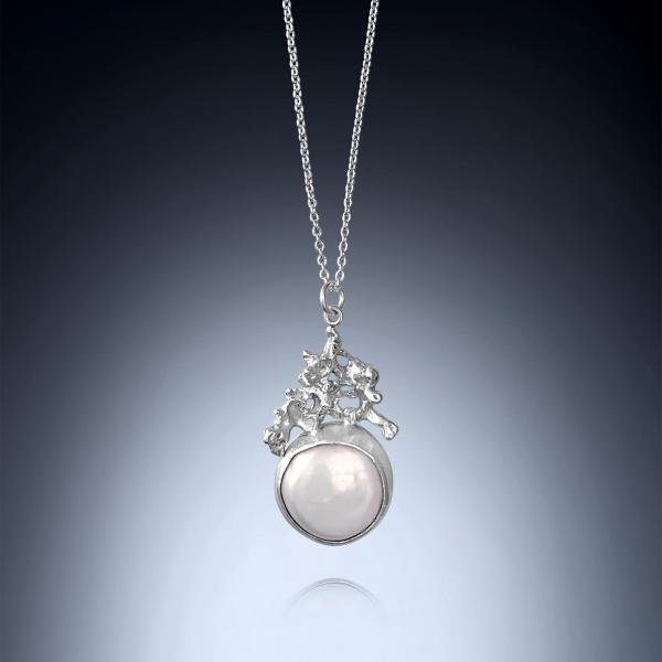 Snowflake Pearl Necklace - small