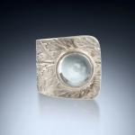 Wrap Ring - Aquamarine Fern Leaf