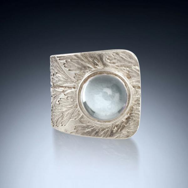 Wrap Ring - Aquamarine Fern Leaf picture