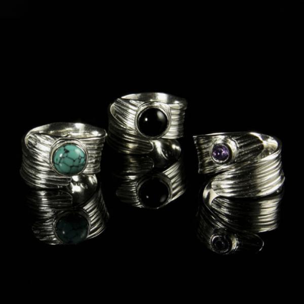 Wrap Ring - Fine Silver - Turquoise picture