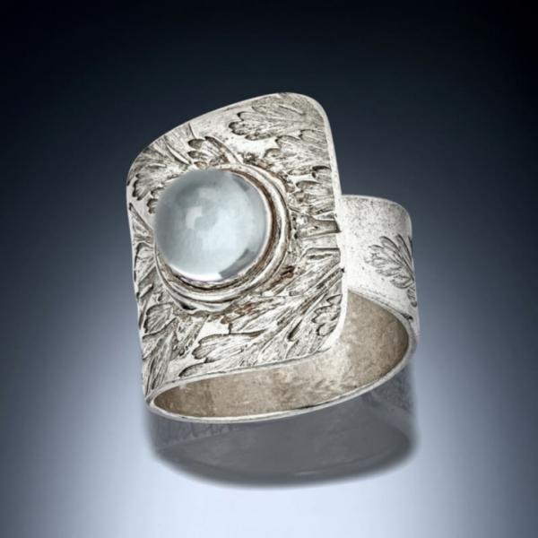 Wrap Ring - Aquamarine Fern Leaf picture