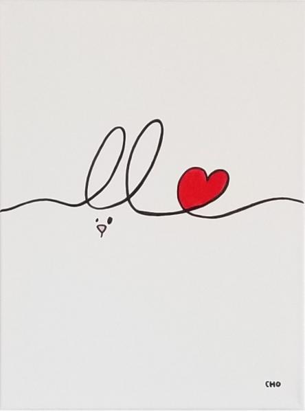 bun bun Love 12x16 picture