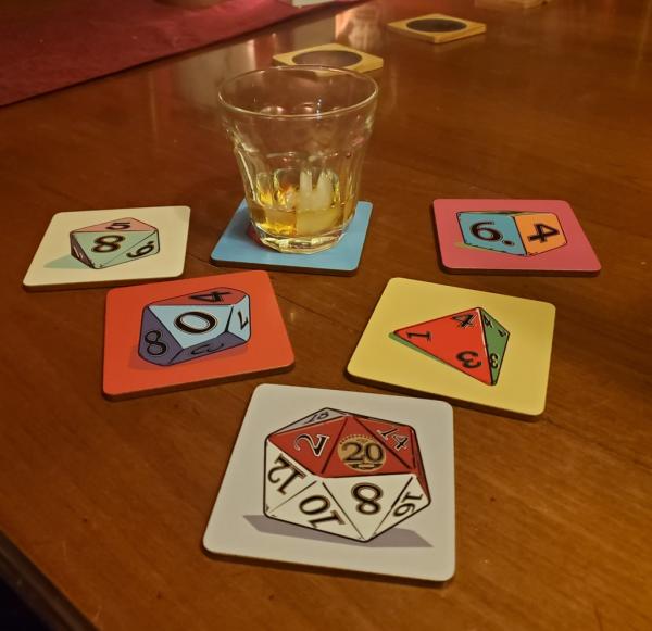 Geek Pop Dice Coasters picture