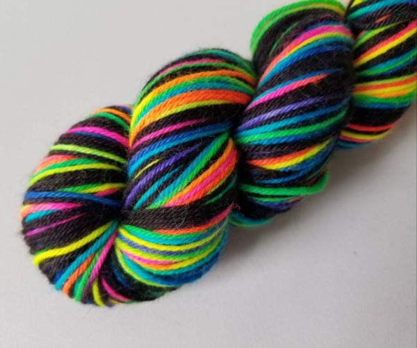 Neon Lights superwash merino fingering yarn picture