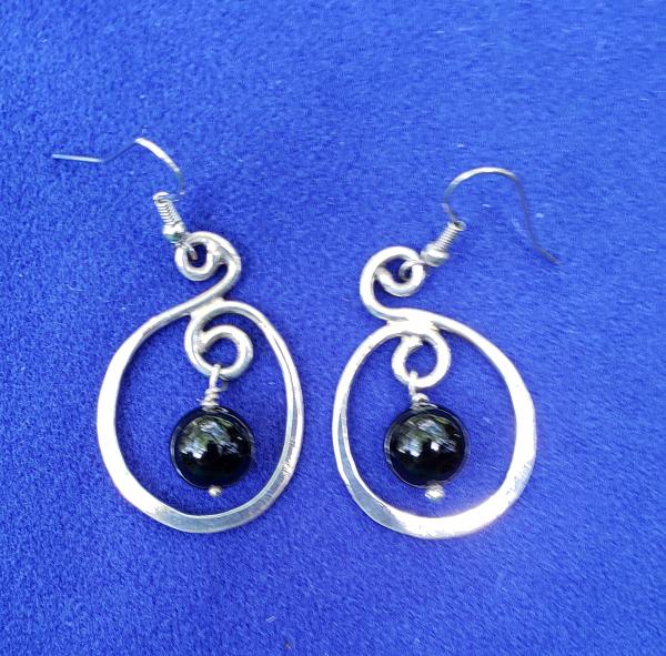 OOAK Sterling silver and Black Onyx Earrings picture