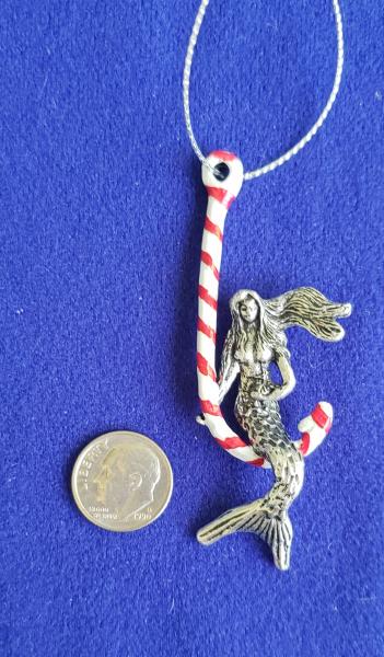 Mermaid on Candy Cane Ornament picture