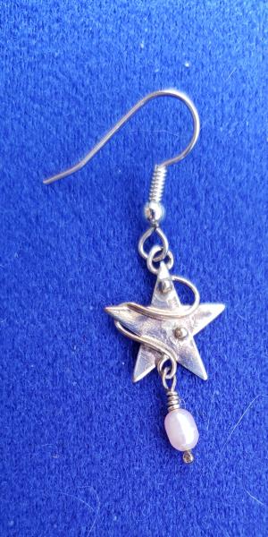 Sterling Silver Star OOAK earrings picture