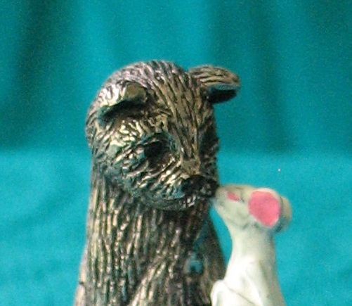 Cat and Mouse Friends Sculpture picture