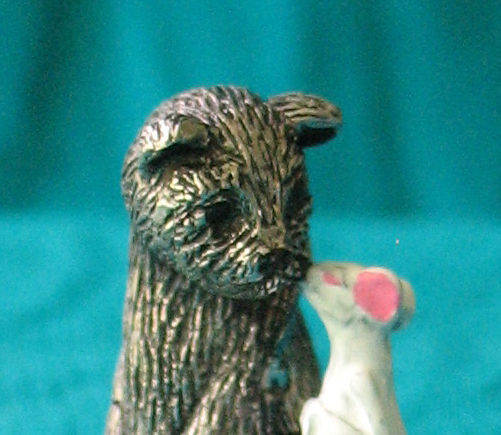 Cat and Mouse Friends Sculpture picture