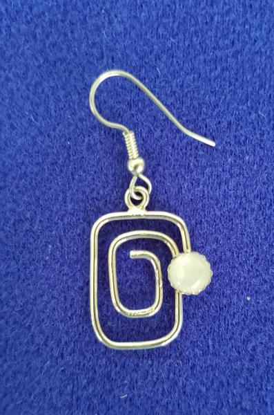 OOAK Sterling Silver and Moonstone Earrings picture