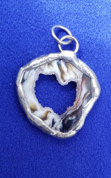 Geode Slice Heart Pendant