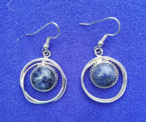 Sterling Silver OOAK earrings with Sodalite picture