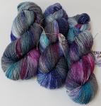 Silver Sparkle Superwash Merino Blend Fingering Weight Yarn - Galaxy Sparkle