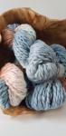 100% Superwash Merino Bulky Yarn - Blue Grey and Chocolate