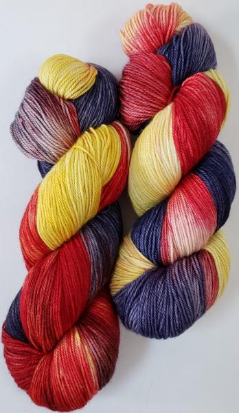 Cashmere/Superwash Merino Blend Fingering Weight Yarn - Mountain Sunset