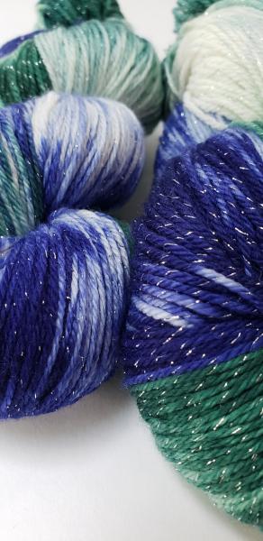 Silver Sparkle Superwash Merino Blend Fingering Weight Yarn - MacCallum Sparkle picture