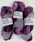 100% Superwash Merino Aran/Worsted Yarn - Purple and Grey