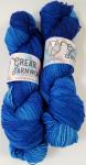 Gold Sparkle Superwash Merino Blend Fingering Weight Yarn - Tonal Blue