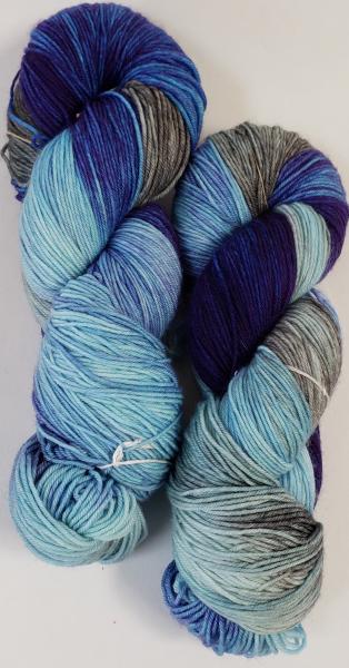 100% Superwash Merino Fingering Weight Yarn - Shades of Blue