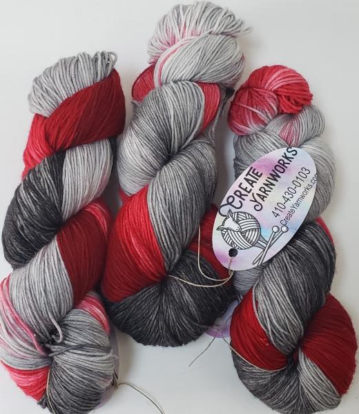 Superwash Merino/Nylon (85/15) Blend Fingering Weight Yarn - Crimson Slate picture