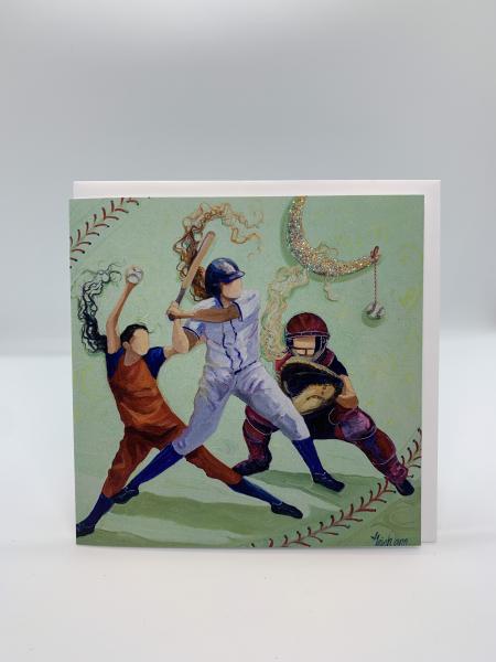 Softball girls - notecard picture