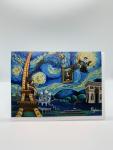 Starry night in Paris - notecard