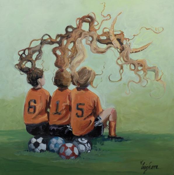 Soccer Girls Canvas Print picture