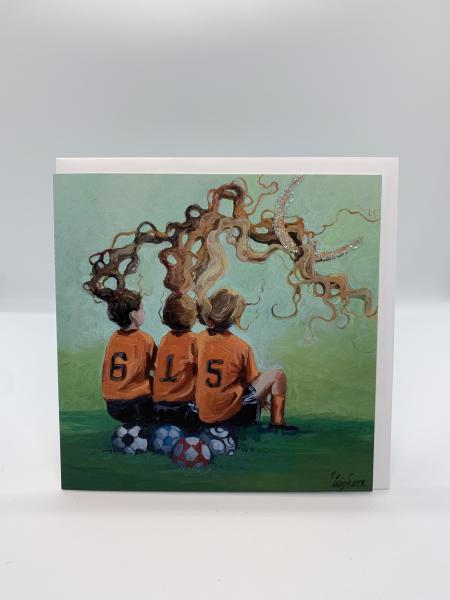 Soccer Girls - notecard picture