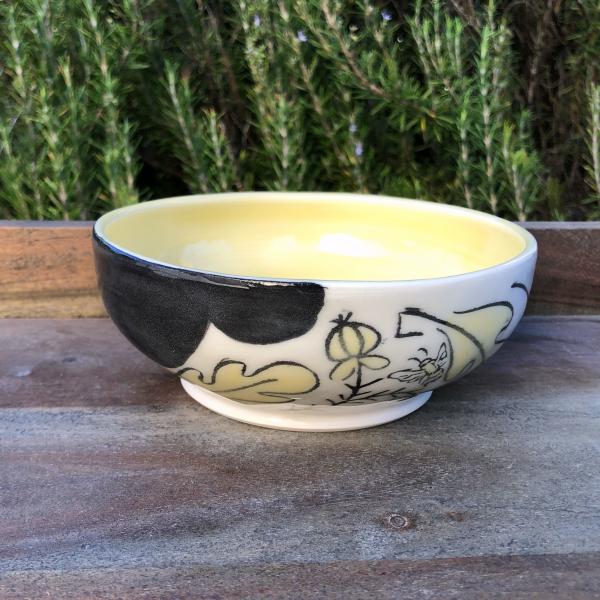 yellow floral bowl picture