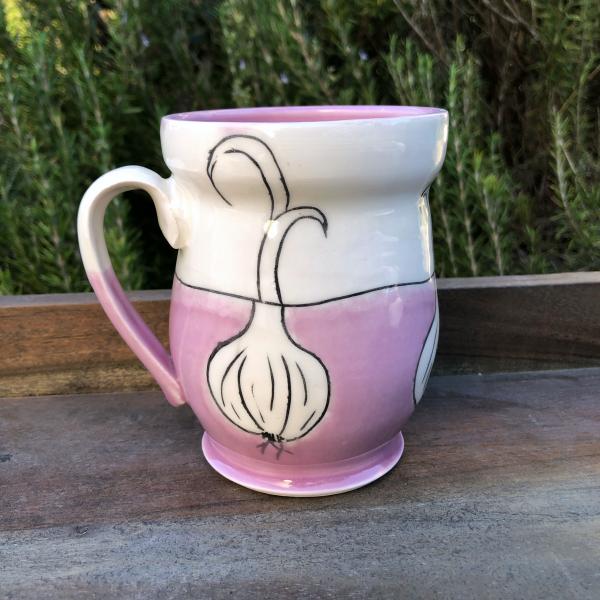 pink garlic mug