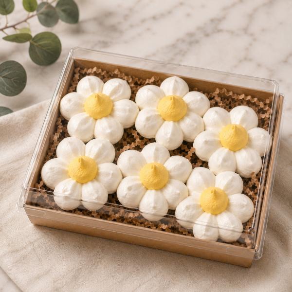 1/2 dozen Daisy Meringue Gift Box