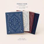 Indigo Noir Collection - Folded Card Set Of 12; 4 Designs