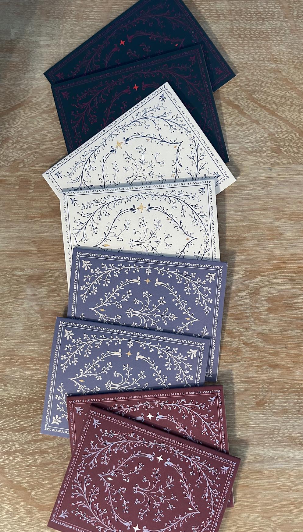 Indigo Noir Collection - Folded Card Set Of 12; 4 Designs picture
