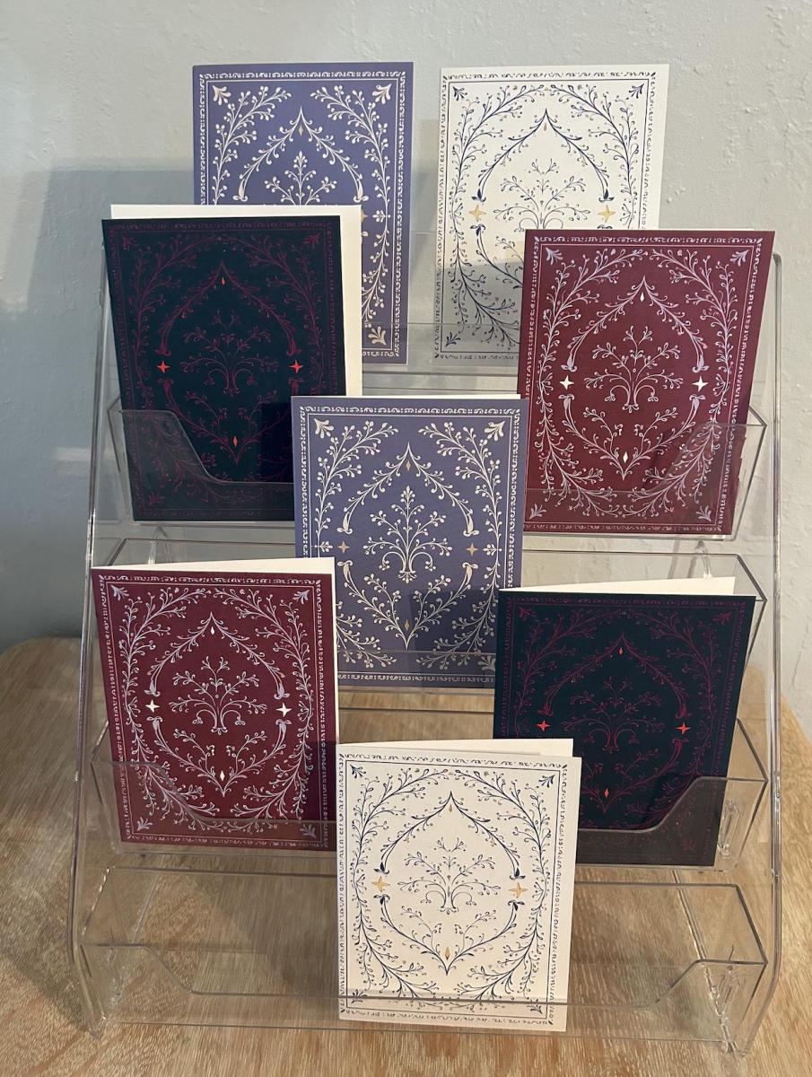 Indigo Noir Collection - Folded Card Set Of 12; 4 Designs picture