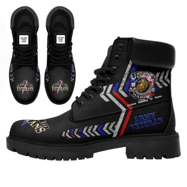 Custom Corporate Gifts, Personalized Patriotic Boots, Custom USA- Theme Boots, Trendy Boots