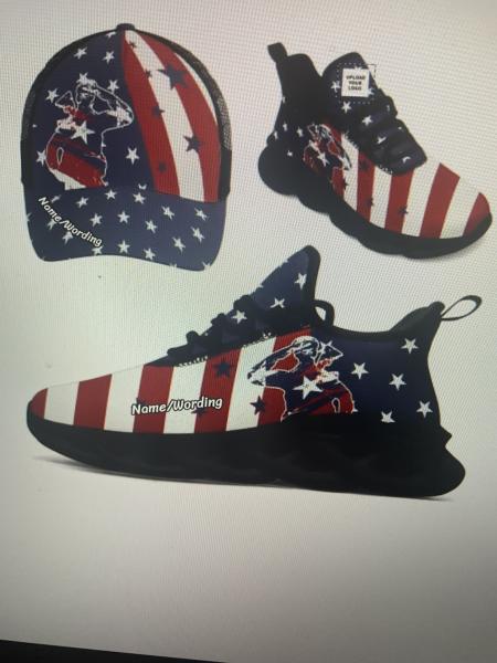 Personalized Special Combo Offer, Custom Patriotic Sneaker and Hat