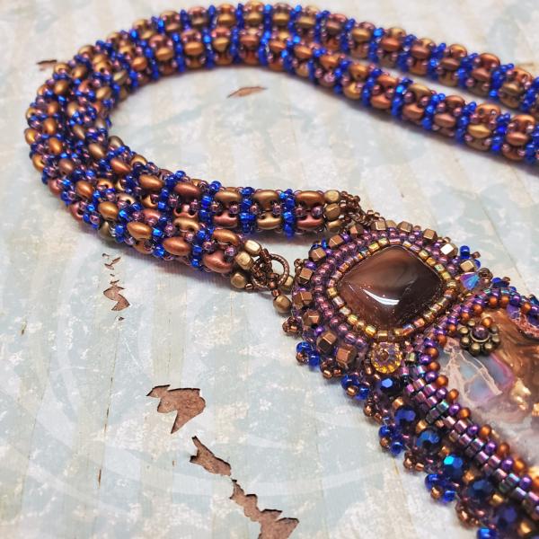 Shalimar Bead Embroidery and Bead Woven Necklace picture