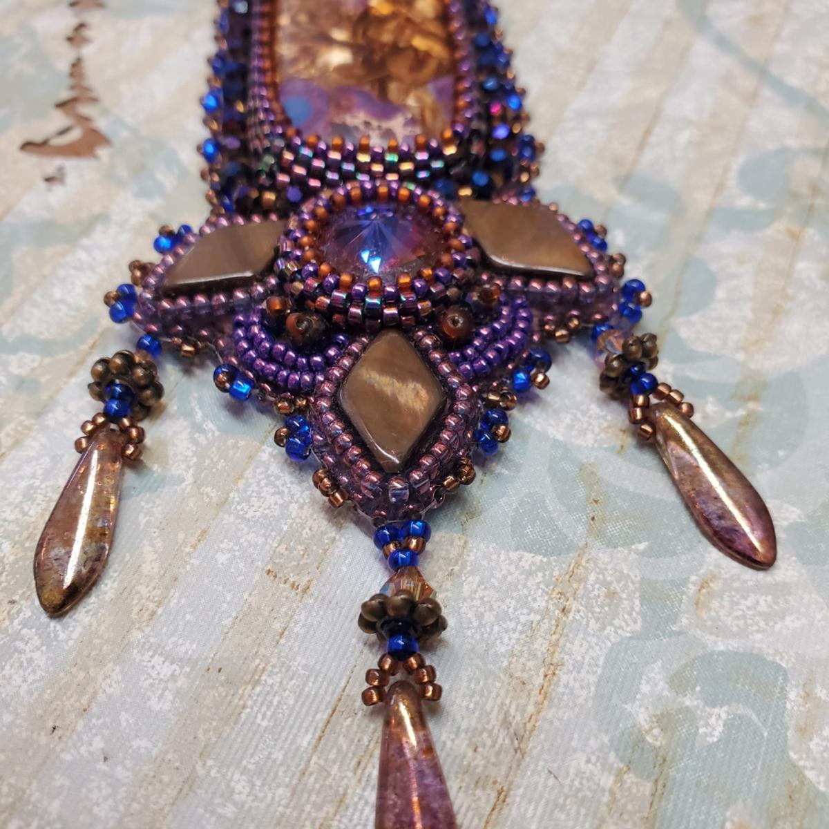 Shalimar Bead Embroidery and Bead Woven Necklace picture