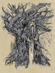 Odin on a Windy Tree - Silk Screen
