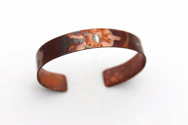 Flame Painted Copper Cuff - 1/2 - inch width picture