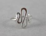 Asymmetrical Sterling SIlver Wave Ring