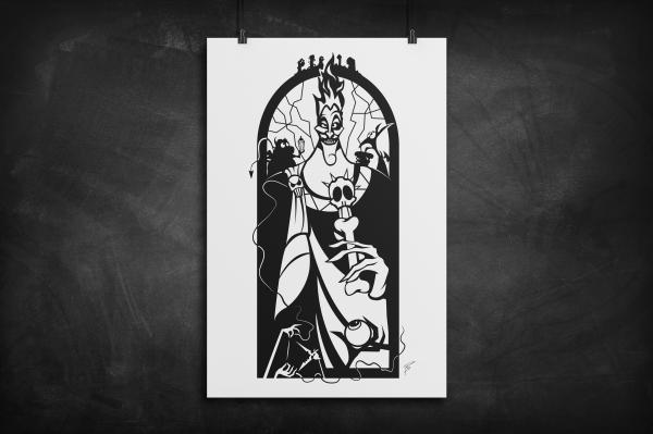 Hades - Hercules silhouette art print picture