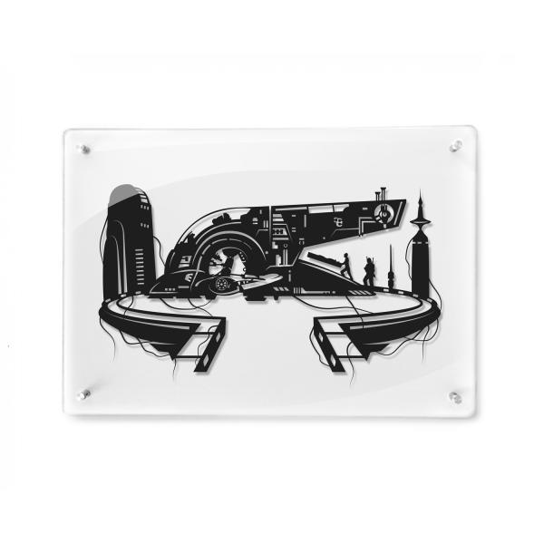 Slave 1 - Star Wars paper cut - Framed